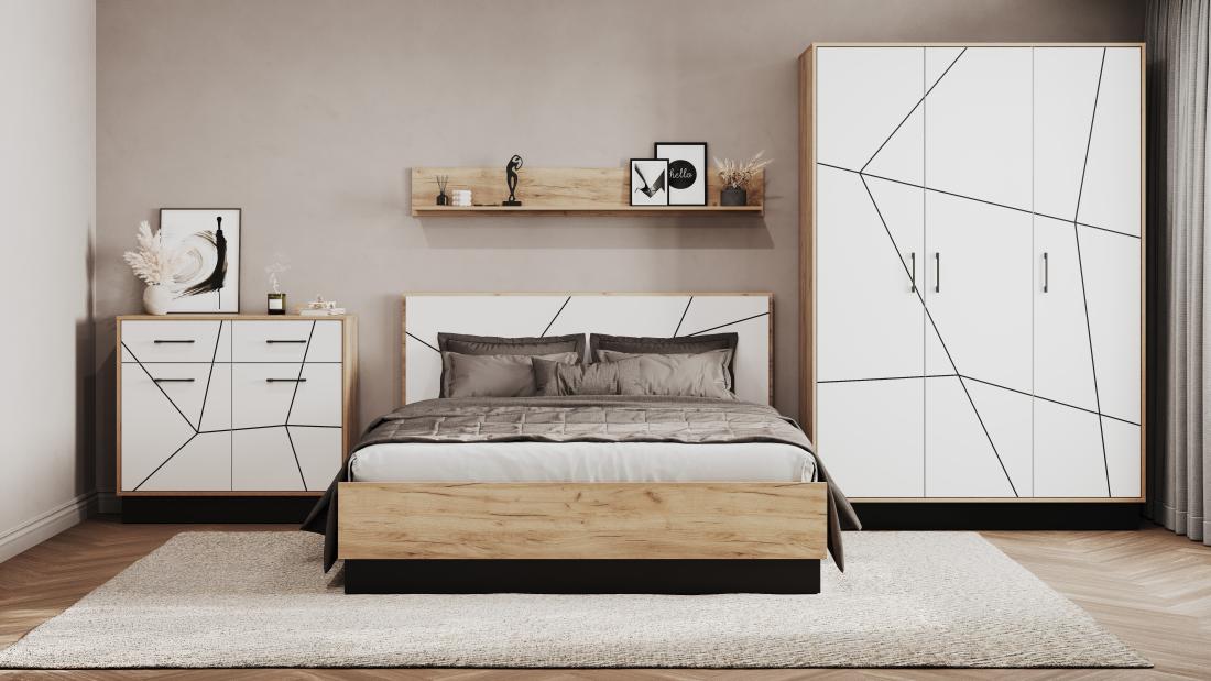Спальный гарнитур Гамма таксония/черный/ПВХ грей